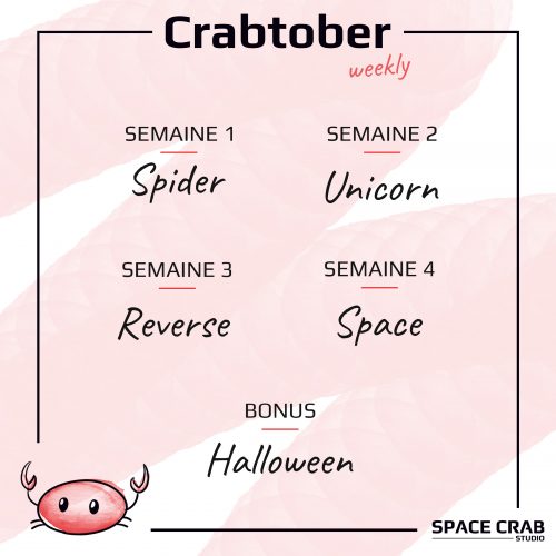 liste d'illustrations pour le crabtober 2020