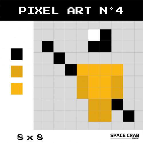 Logo pixel art BIC en 8 par 8